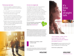 Patient brochure for women over 25