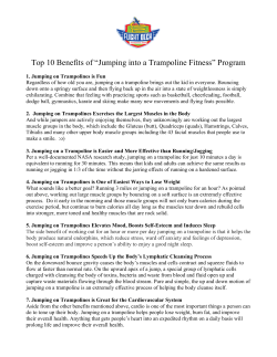 Top 10 Benefits of &ldquo;Jumping into a Trampoline Fitness&rdquo; Program