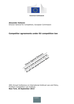 Competitor agreements under EU competition law
