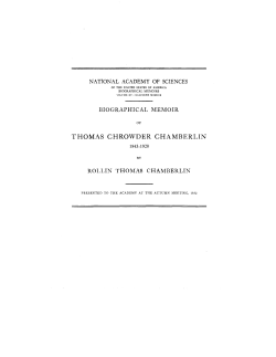 thomas chrowder chamberlin - National Academy of Sciences