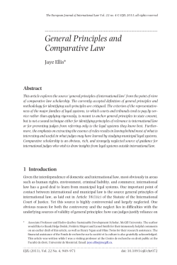 General Principles and Comparative Law