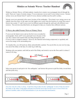 Slinkies as Seismic Waves: Teacher Handout