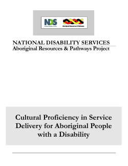 Cultural Proficiency in Service Delivery for Aboriginal People with a