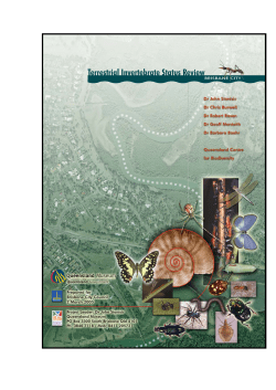 Brisbane City Council Terrestrial Invertebrate