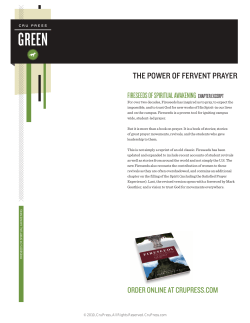 the power of fervent prayer