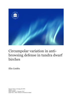 Circumpolar variation in anti- browsing defense in tundra dwarf