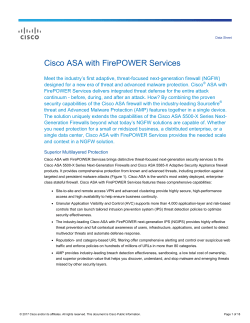 Cisco ASA with FirePOWER Services Data Sheet