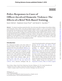Police Responses to Cases of Officer