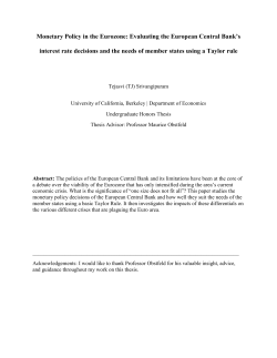 Monetary Policy in the Eurozone: Evaluating the European Central