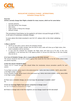 INVOLUNTARY SCHEDULE CHANGE