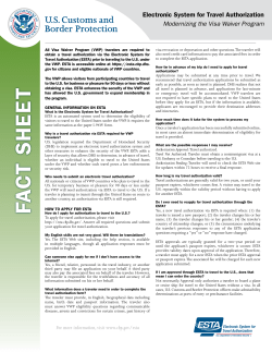 ESTA Fact Sheet