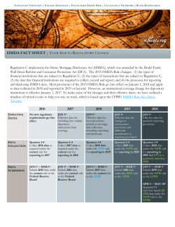 hmda fact sheet - Sterling Compliance LLC