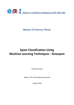 Spam Classification Using Machine Learning