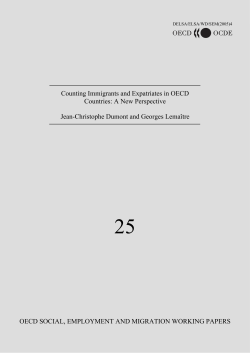 Counting Immigrants and Expatriates in OECD Countries