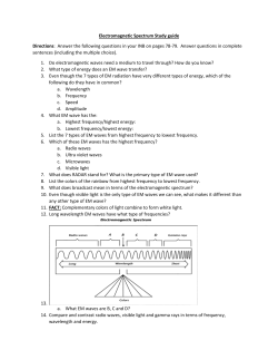 EM spectrum study guide
