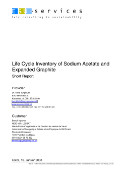 Life Cycle Inventory of Sodium Acetate and Expanded Graphite