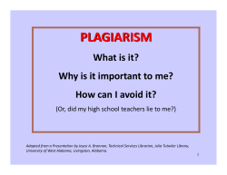 plagiarism - Western University Political Science