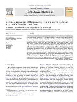 Growth and productivity of black spruce in even- and uneven