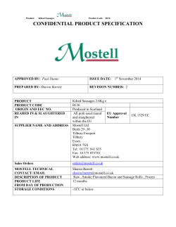 confidential product specification