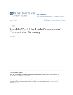 Spread the Word! A Look at the Development of