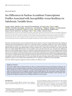 Sex Differences in Nucleus Accumbens Transcriptome Profiles
