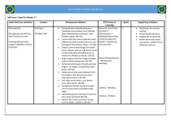Nursery Curriculum Planner Autumn Term