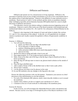 Diffusion and Osmosis Lab