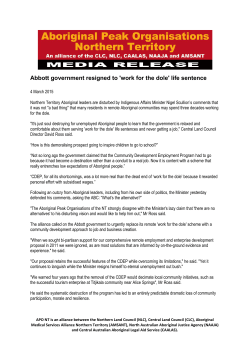 Scullion`s work for the dole life sentence APONT