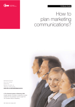 How to plan marketing communications?