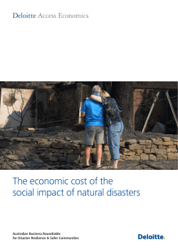 The economic cost of the social impact of natural disasters