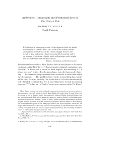 Ambivalent Temporality and Penitential Eros