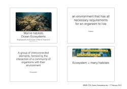 an environment that has all necessary requirements for an organism