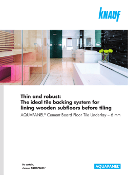 Knauf Aquapanel Floor Tile Board 1200x900x6mm