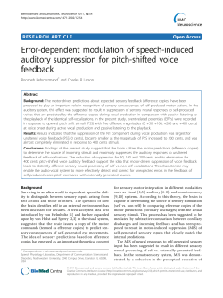 Error-dependent modulation of speech