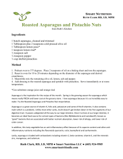 Roasted Asparagus and Pistachio Nuts