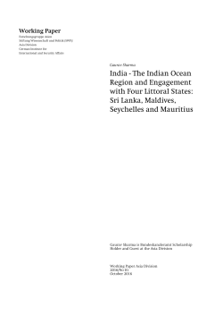 India - The Indian Ocean Region and Engagement with Four Littoral