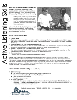 Active listening skills