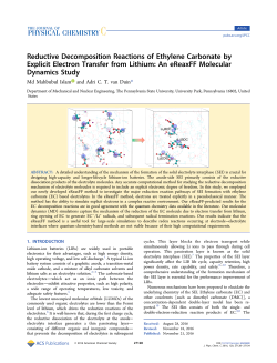 Reductive Decomposition Reactions of Ethylene Carbonate via