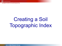 Creating a Soil Topographic Index