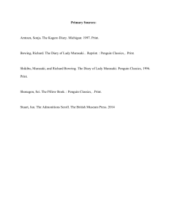 Primary Sources: Arntzen, Sonja. The Kagero