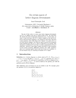 Definition 1.1 A lattice diagram isa fin i te subset of N x N