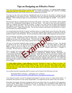 Tips on Designing an Effective Poster