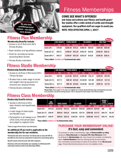 Fitness Programs - Town of Richmond Hill