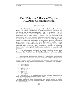 The &ldquo;Principal&rdquo; Reason Why the PCAOB Is Unconstitutional