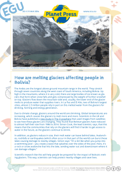 Planet Press Bolivian glaciers