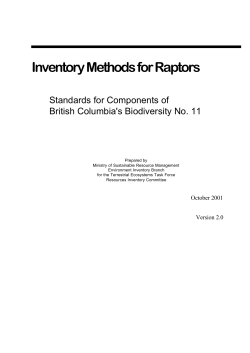 Inventory Methods for Raptors - Ministry of Forests, Lands and