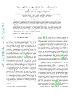Front explosion in a periodically forced surface reaction