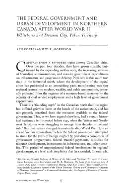 THE FEDERAL GOVERNMENT AND URBAN