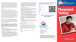 Placement Testing - Shippensburg University