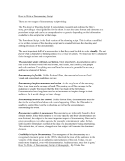 Student Version How to Write a Documentary Script